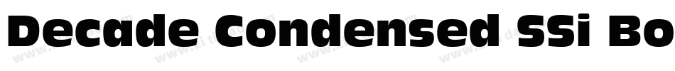 Decade Condensed SSi Bold Condensed字体转换